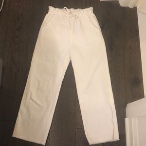 Straight leg white pants